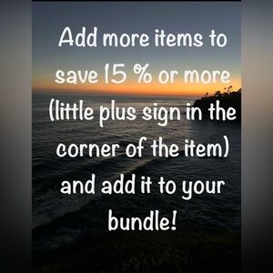 Bundle to Save on shipping